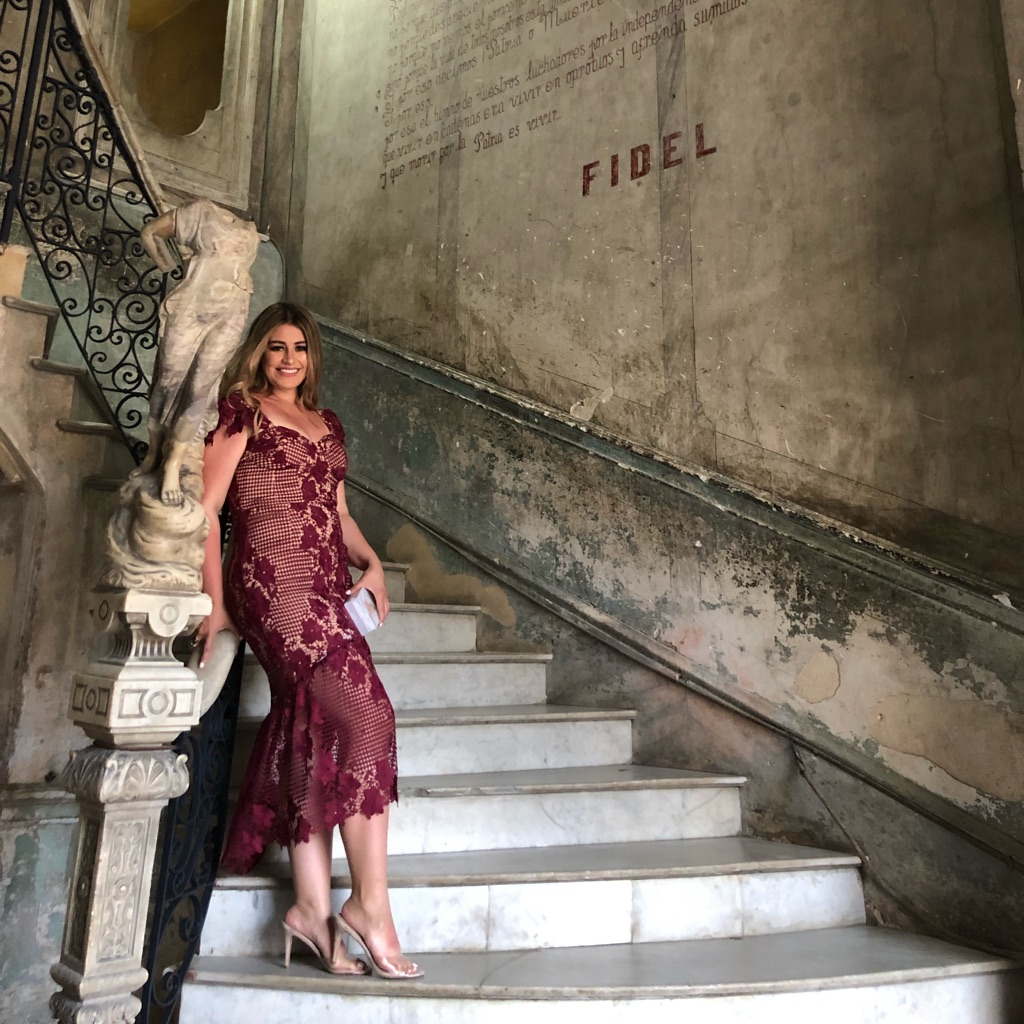 Bardot Burgundy Lace Dress